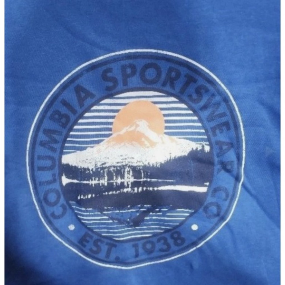 Columbia Mirror‎ CSC Hoodie Mens S Blue Mountain Graphic NWT